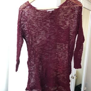 Loose Oversized Maroon Sweater